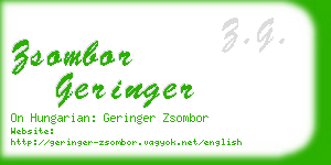 zsombor geringer business card